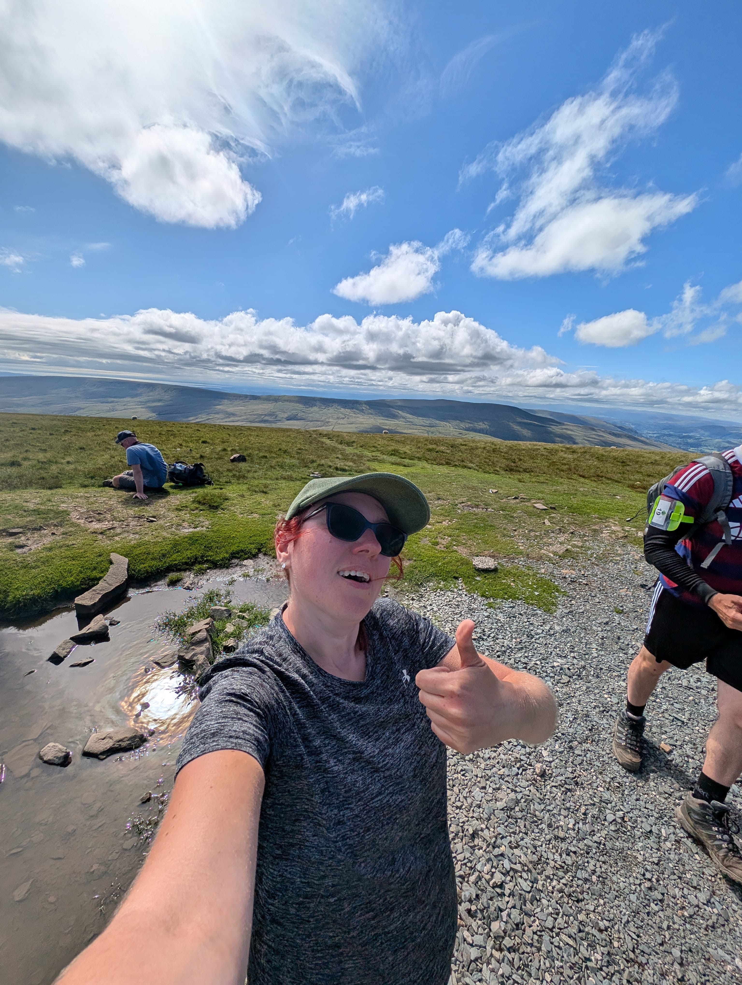 Reaching the summit of Whernside, 736m